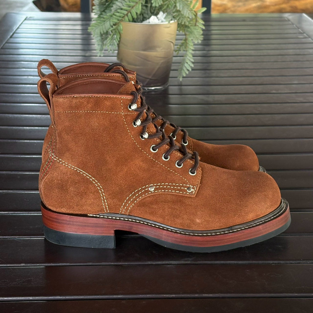 27306 Bear Head Railman Work Boots / Standard Roughout Cowhide MTO